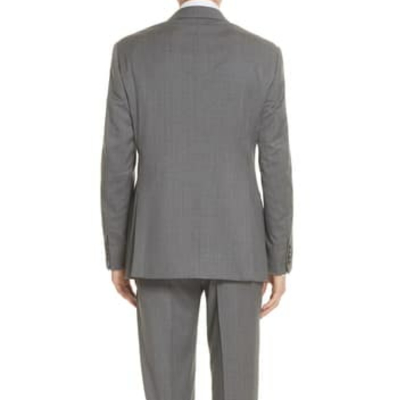 Emporio Armani Trim Fit Sharkskin Wool Suit - Picture 3 of 6